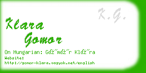 klara gomor business card